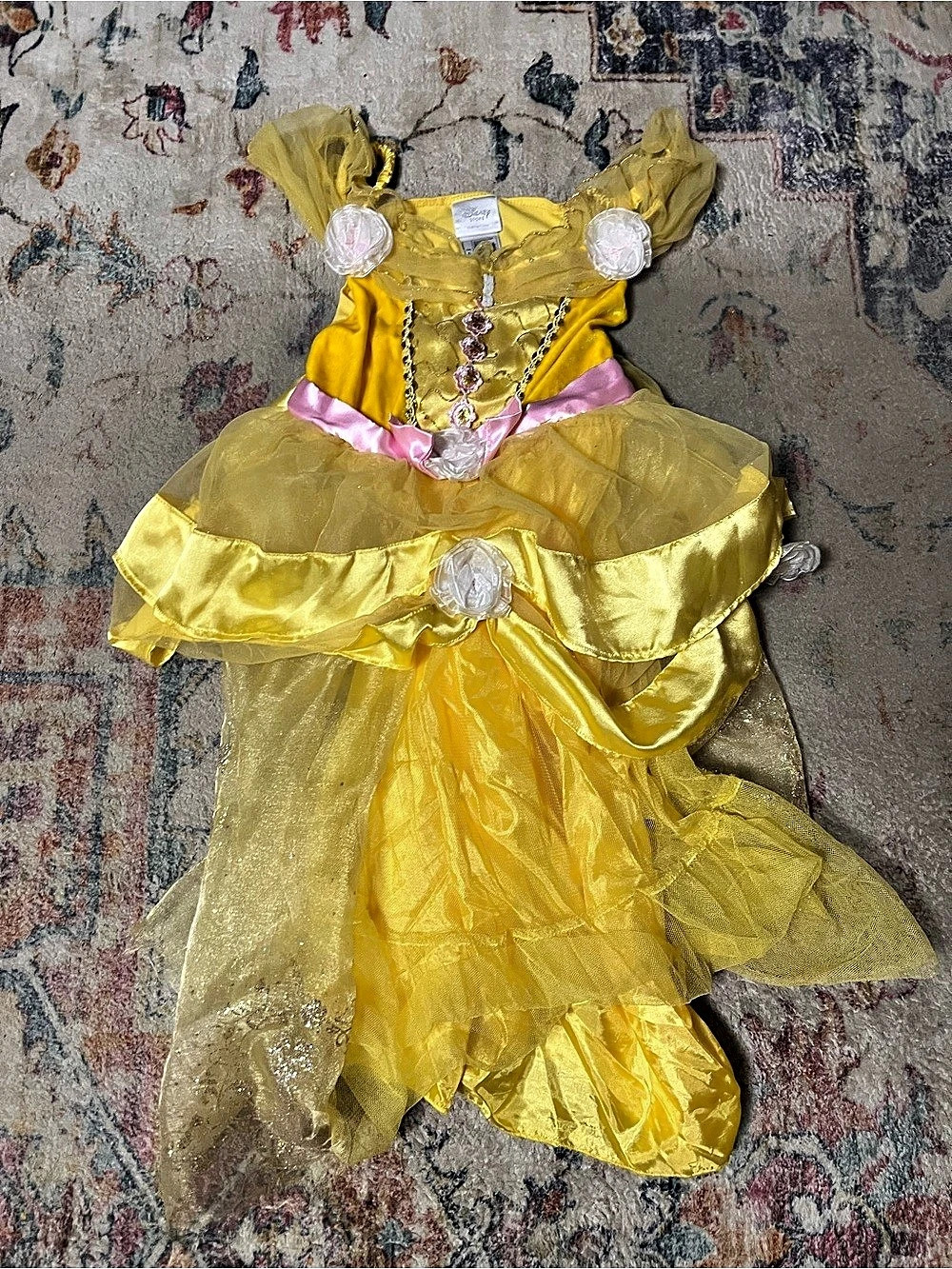 Disney Store Belle Costume for Kids - Beauty and the Beast Dress Yellow & Pink